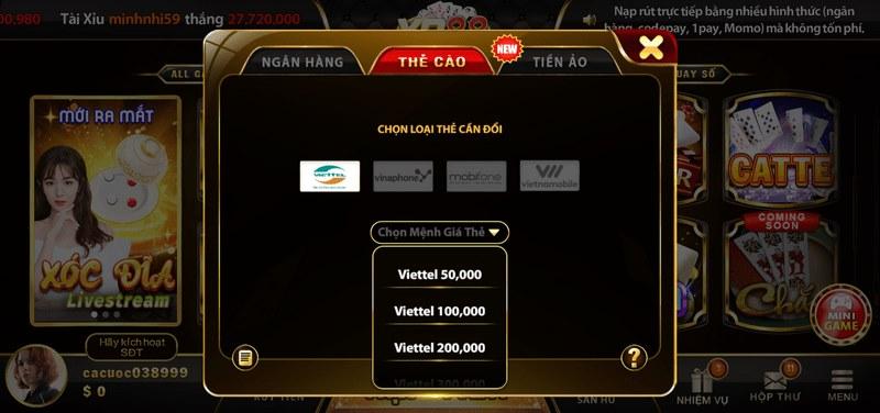 Cổng thanh toán rút tiền được hỗ trợ tại YO88