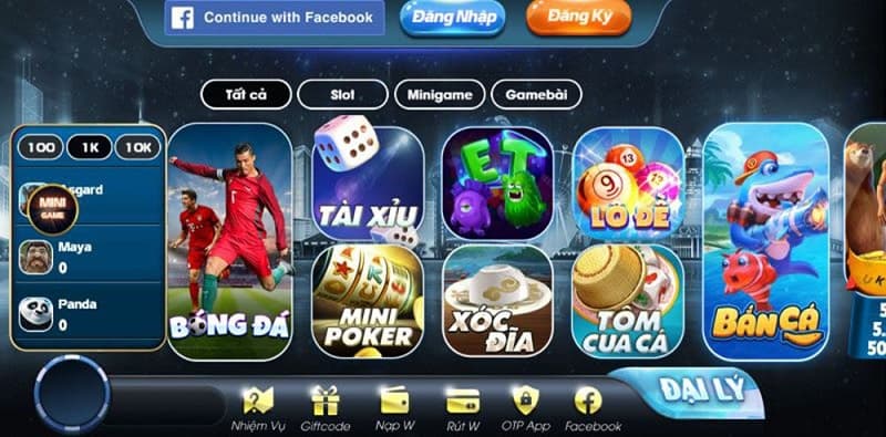 Hệ thống trò chơi có tại win888