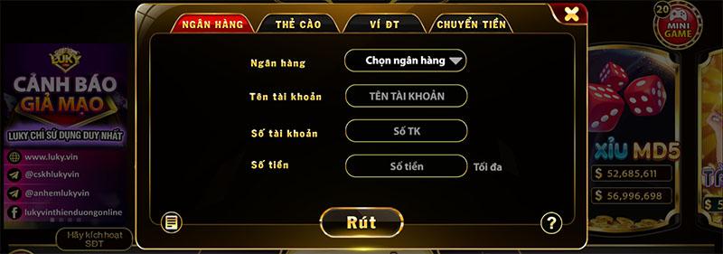 Rút tiền Boss86 tiện lợi
