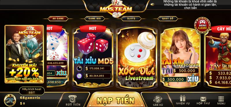 md5 là cổng game đổi thưởng quốc tế uy tín