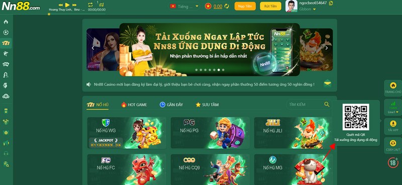 Cài đặt ứng dụng về máy thông qua mã QR đã được cung cấp